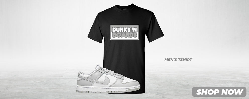 Grey Fog Low Dunks T Shirts to match Sneakers | Tees to match Grey Fog Low Dunks Shoes