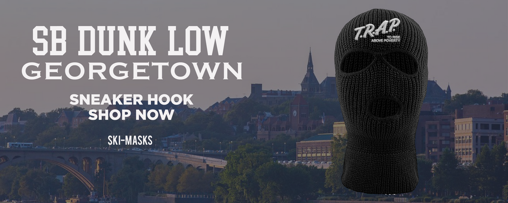 SB Dunk Low Georgetown Ski Masks to match Sneakers | Winter Masks to match Nike SB Dunk Low Georgetown Shoes
