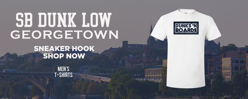 SB Dunk Low Georgetown T Shirts to match Sneakers | Tees to match Nike SB Dunk Low Georgetown Shoes