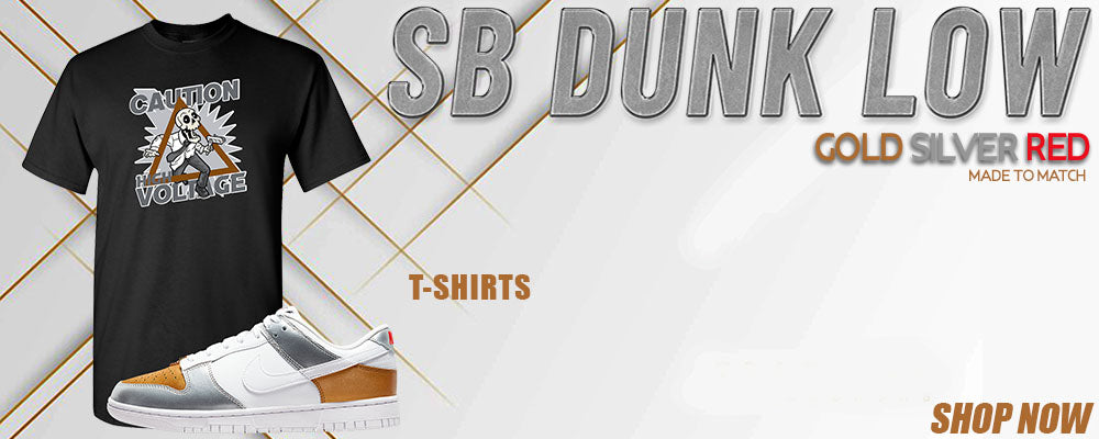 Gold Silver Red Low Dunks T Shirts to match Sneakers | Tees to match Gold Silver Red Low Dunks Shoes