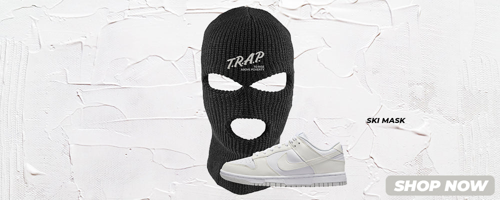 Move To Zero White Low Dunks Ski Masks to match Sneakers | Winter Masks to match Move To Zero White Low Dunks Shoes