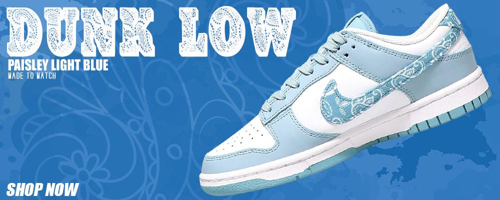 Paisley Light Blue Low Dunks Clothing to match Sneakers | Clothing to match Paisley Light Blue Low Dunks Shoes