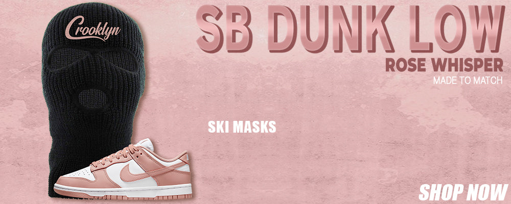 Rose Whisper Low Dunks Ski Masks to match Sneakers | Winter Masks to match Rose Whisper Low Dunks Shoes