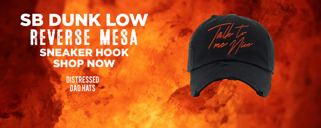 Mesa Orange Low Dunks Distressed Dad Hats to match Sneakers | Hats to match Mesa Orange Low Dunks Shoes