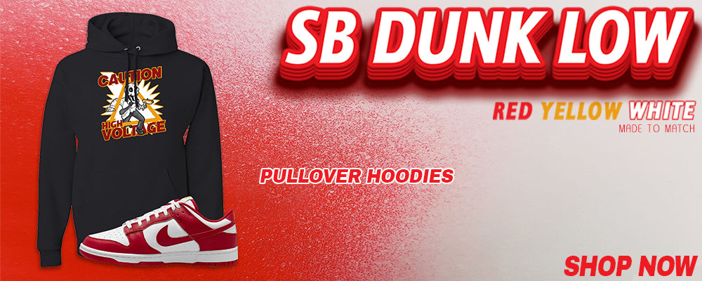 Red White Yellow Low Dunks Pullover Hoodies to match Sneakers | Hoodies to match Red White Yellow Low Dunks Shoes