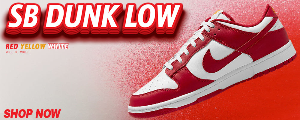 Red White Yellow Low Dunks Clothing to match Sneakers | Clothing to match Red White Yellow Low Dunks Shoes