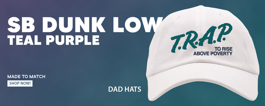 Teal Purple Low Dunks Dad Hats to match Sneakers | Hats to match Teal Purple Low Dunks Shoes