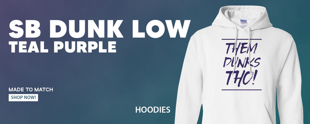 Teal Purple Low Dunks Pullover Hoodies to match Sneakers | Hoodies to match Teal Purple Low Dunks Shoes