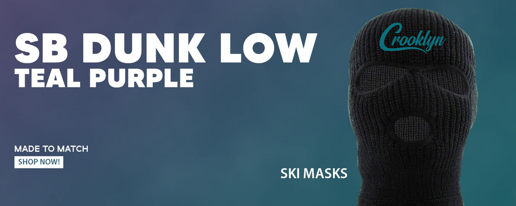 Teal Purple Low Dunks Ski Masks to match Sneakers | Winter Masks to match Teal Purple Low Dunks Shoes