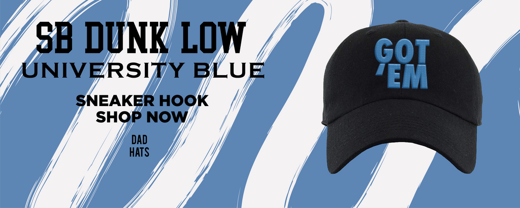 SB Dunk Low University Blue Dad Hats to match Sneakers | Hats to match Nike SB Dunk Low University Blue Shoes