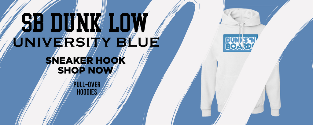 SB Dunk Low University Blue Pullover Hoodies to match Sneakers | Hoodies to match Nike SB Dunk Low University Blue Shoes