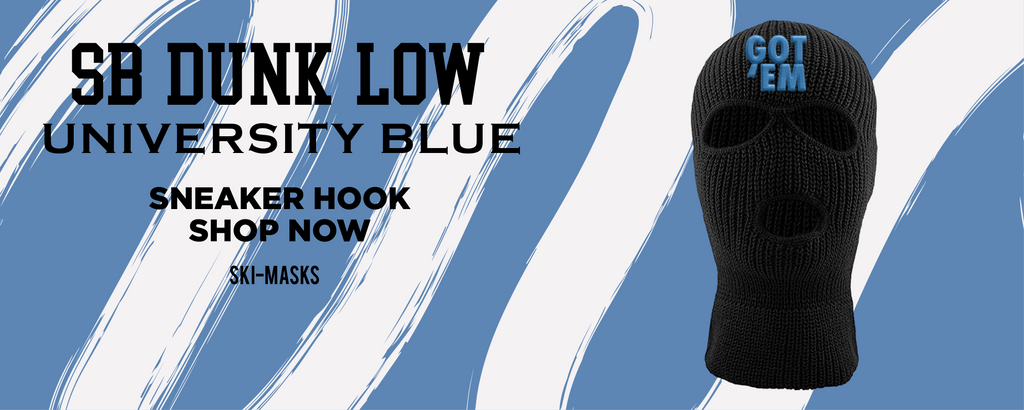 SB Dunk Low University Blue Ski Masks to match Sneakers | Winter Masks to match Nike SB Dunk Low University Blue Shoes