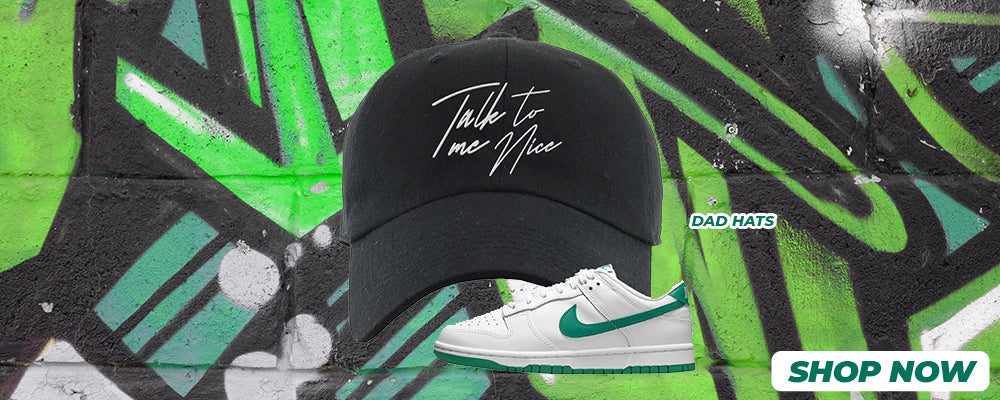White Green Low Dunks Dad Hats to match Sneakers | Hats to match White Green Low Dunks Shoes