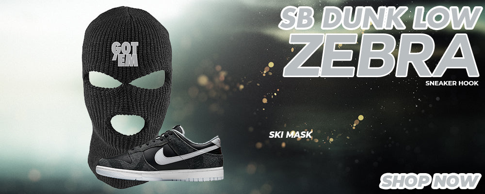 Zebra Low Dunks Ski Masks to match Sneakers | Winter Masks to match Zebra Low Dunks Shoes
