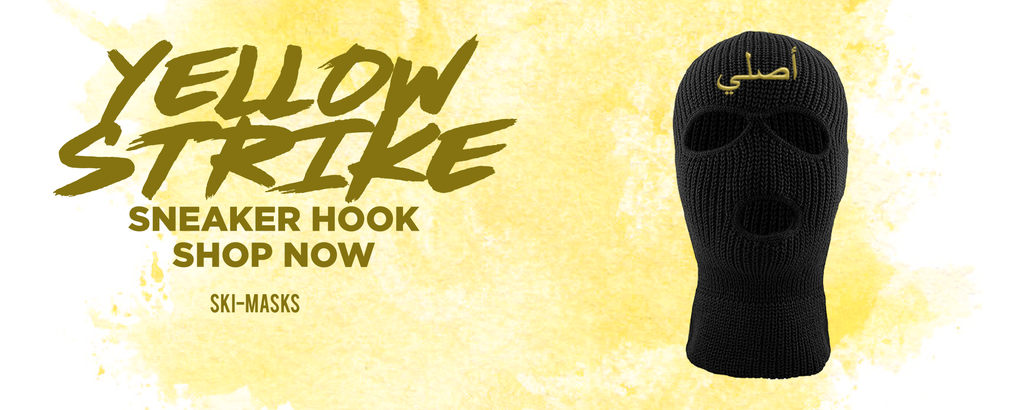 Yellow Strike Low Dunks Ski Masks to match Sneakers | Winter Masks to match Yellow Strike Low Dunks Shoes