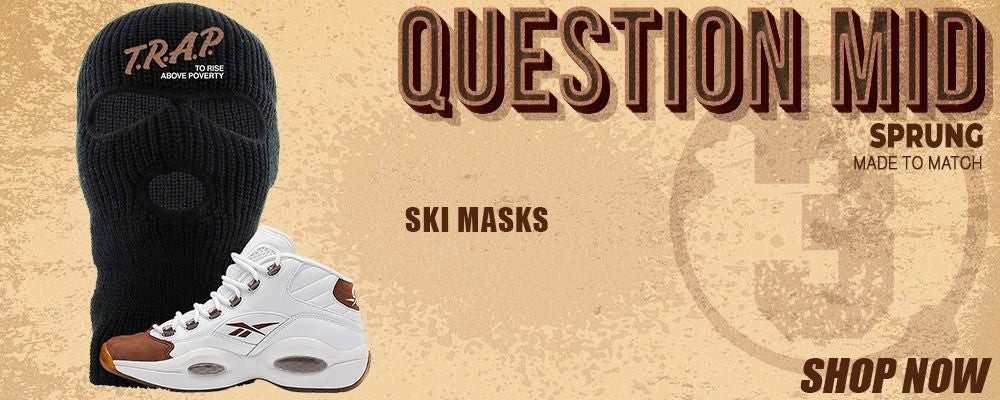 Mocha Question Mids Ski Masks to match Sneakers | Winter Masks to match Mocha Question Mids Shoes