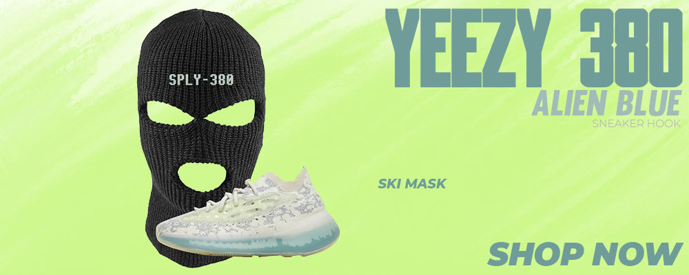 Alien Blue 380s Ski Masks to match Sneakers | Winter Masks to match Alien Blue 380s Shoes