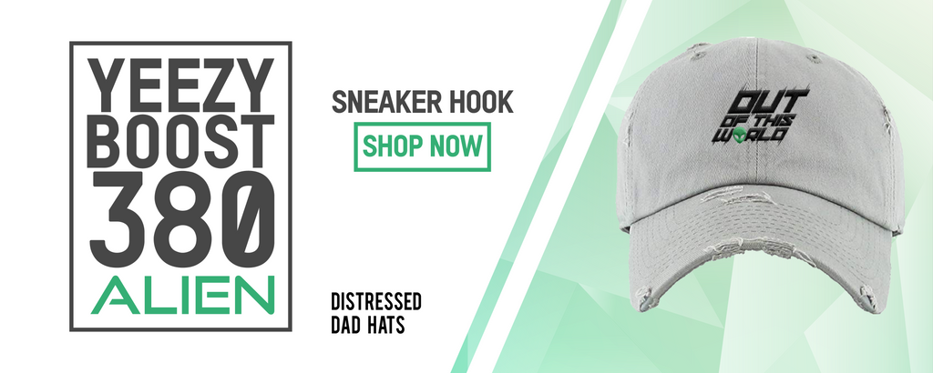 Yeezy Boost 380 Alien Sneaker Hook Up Distressed Dad Hats