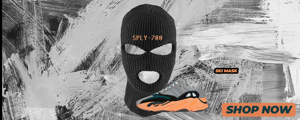 Wash Orange 700s Ski Masks to match Sneakers | Winter Masks to match Wash Orange 700s Shoes