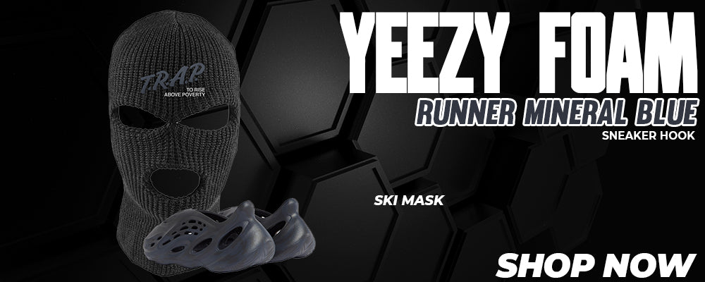 Yeezy Foam Runner Mineral Blue Ski Masks to match Sneakers | Winter Masks to match Adidas Yeezy Foam Runner Mineral Blue Shoes