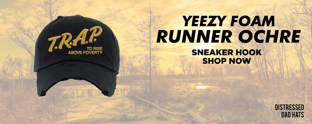 Yeezy Foam Runner Ochre Distressed Dad Hats to match Sneakers | Hats to match Adidas Yeezy Foam Runner Ochre Shoes