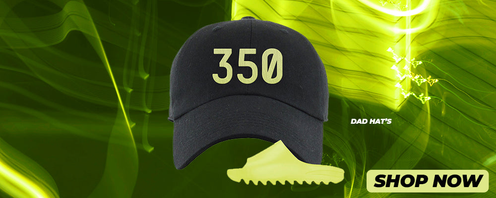 Glow Green Slides Dad Hats to match Sneakers | Hats to match Glow Green Slides Shoes