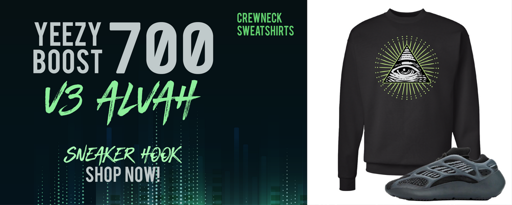 Yeezy Boost 700 V3 Alvah Crewneck Sweatshirts to match Sneakers | Crewnecks to match Adidas Yeezy Boost 700 V3 Alvah Shoes
