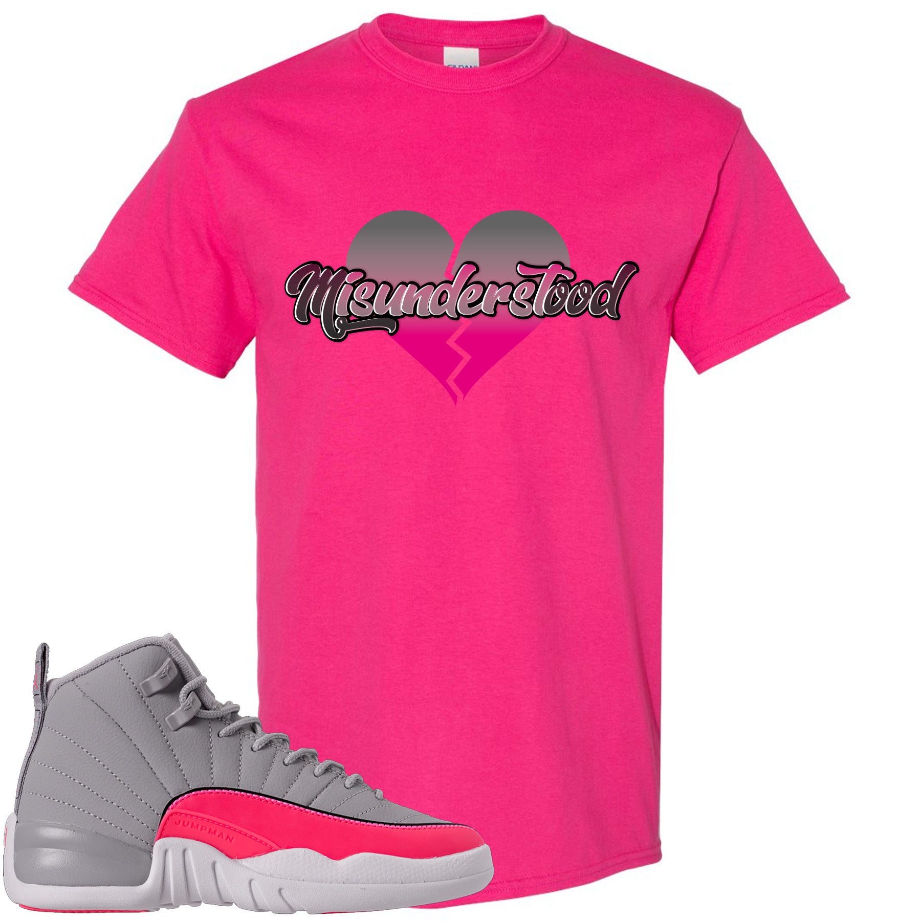 pink and grey jordan shirt