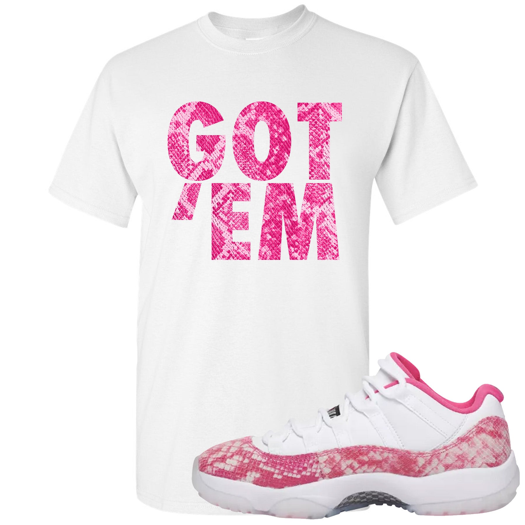 jordan 11 snakeskin pink outfit