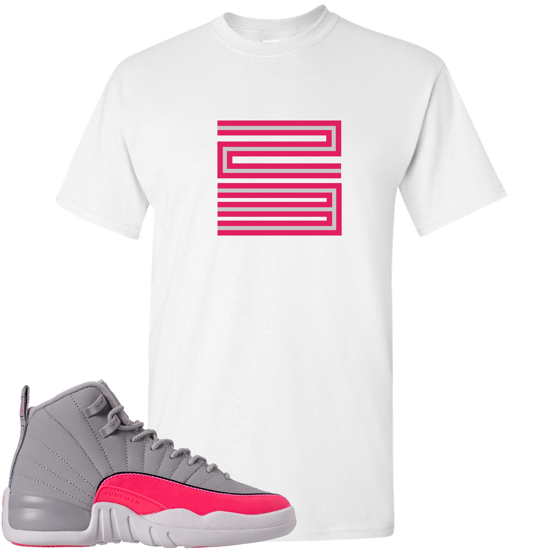 pink grey and white jordan 12