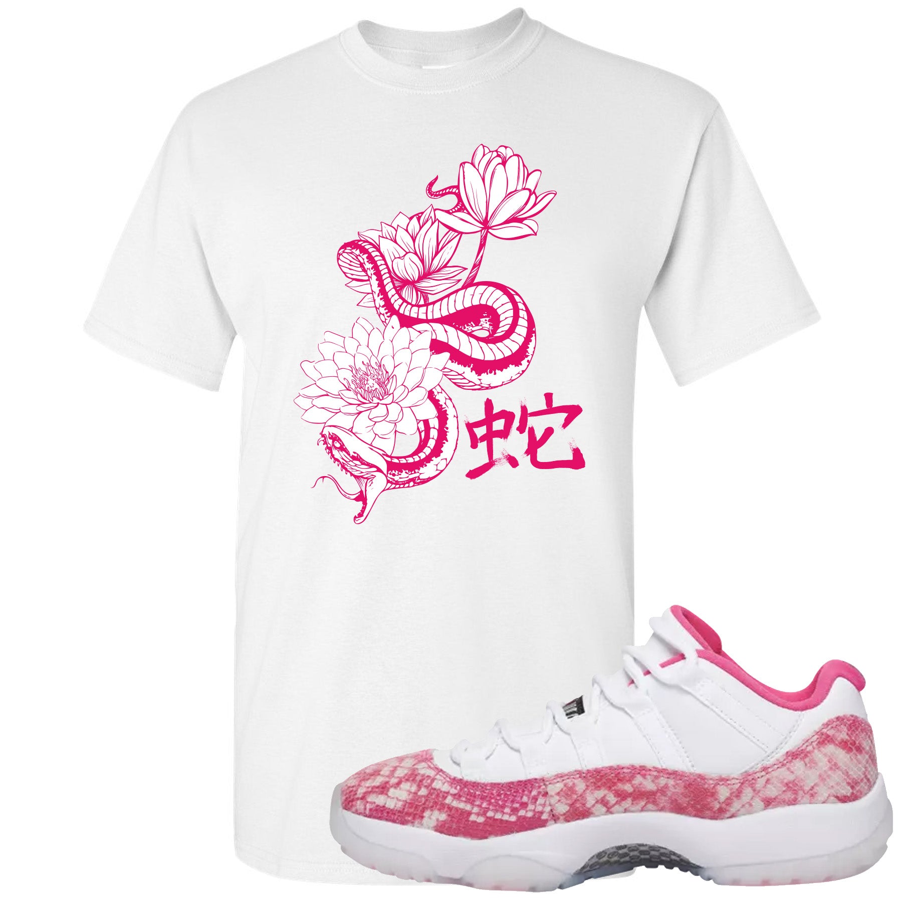 jordan 11 pink snakeskin shirt