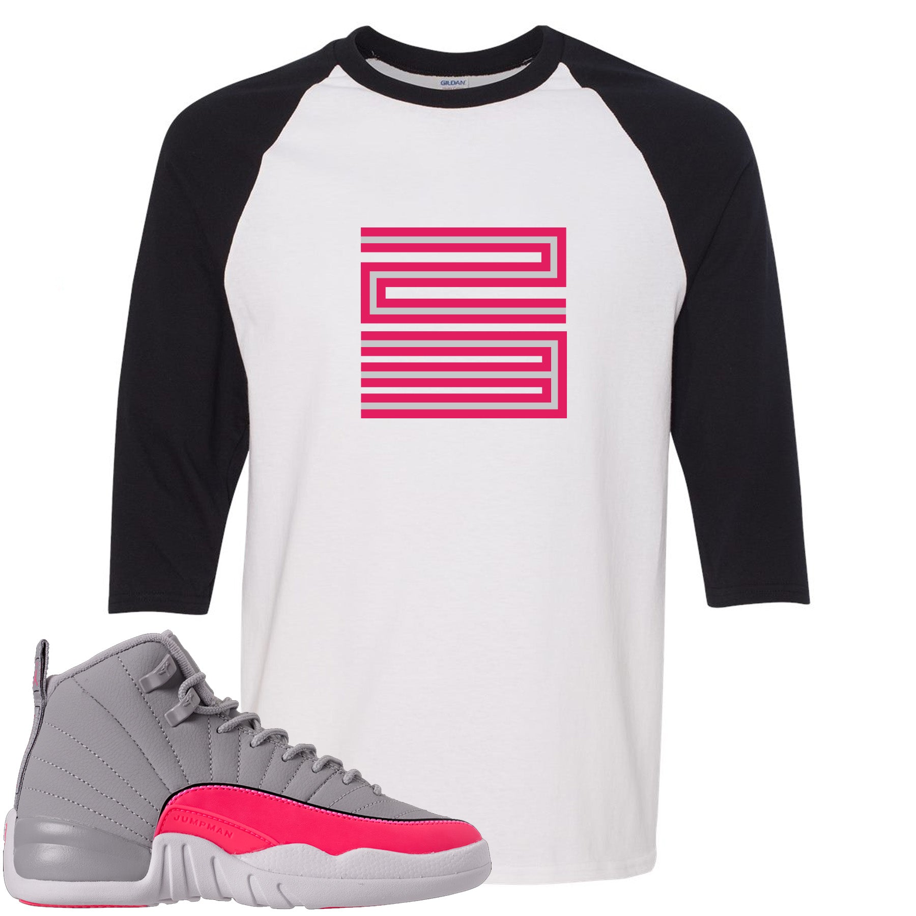 Air Jordan 12 GS Grey Pink Sneaker Hook 