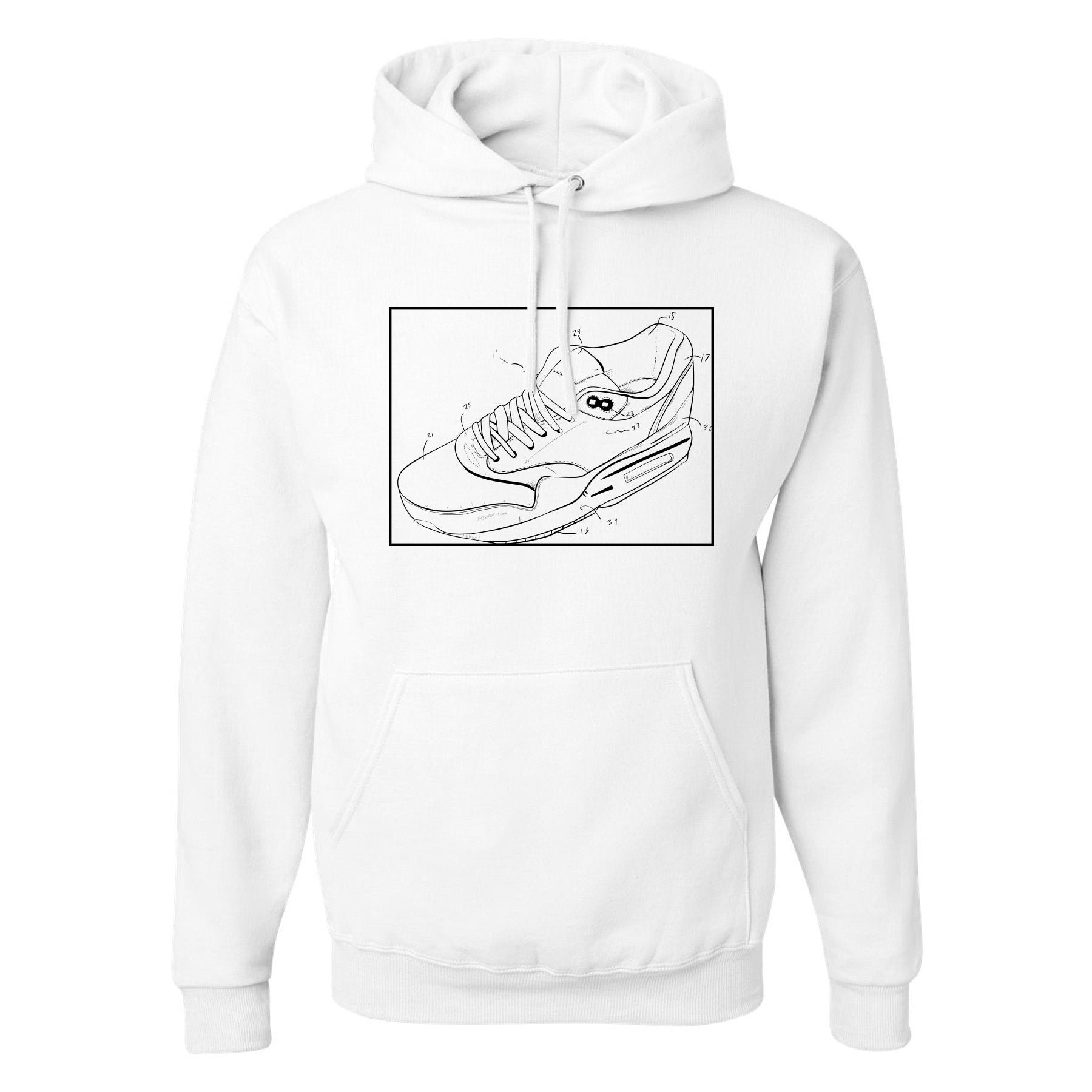 white nike air max hoodie