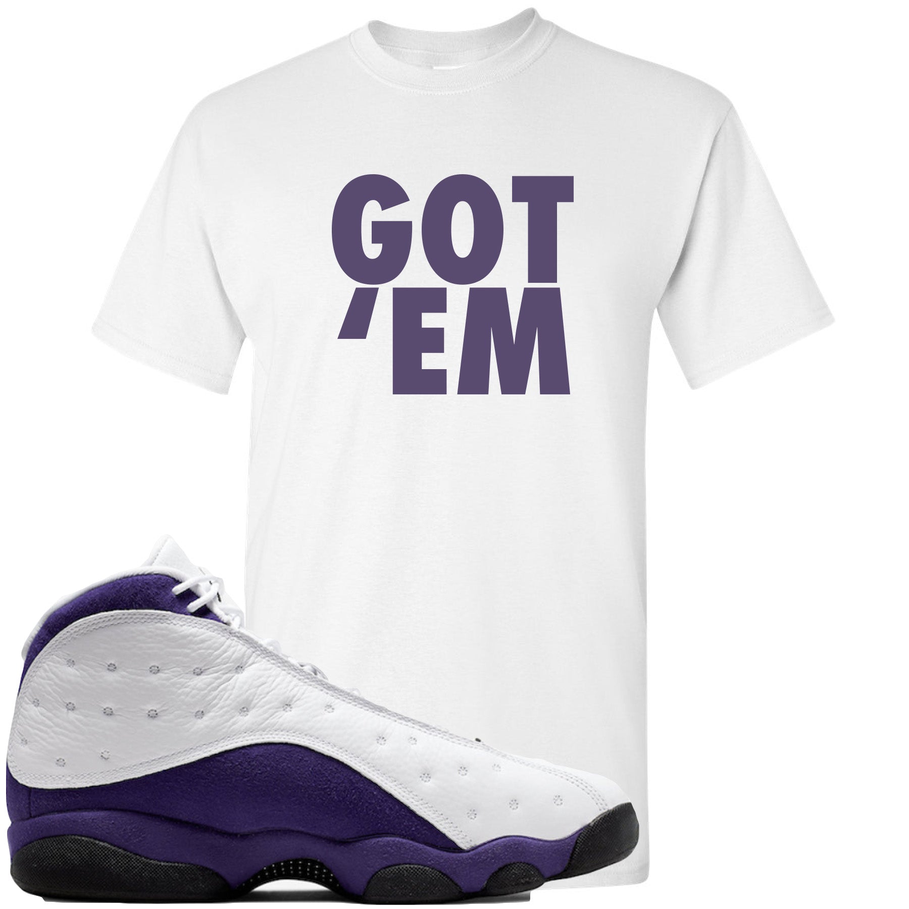 air jordan 13 lakers shirt