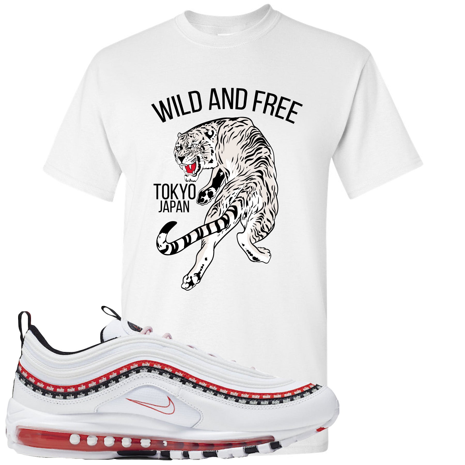 white nike air max shirt