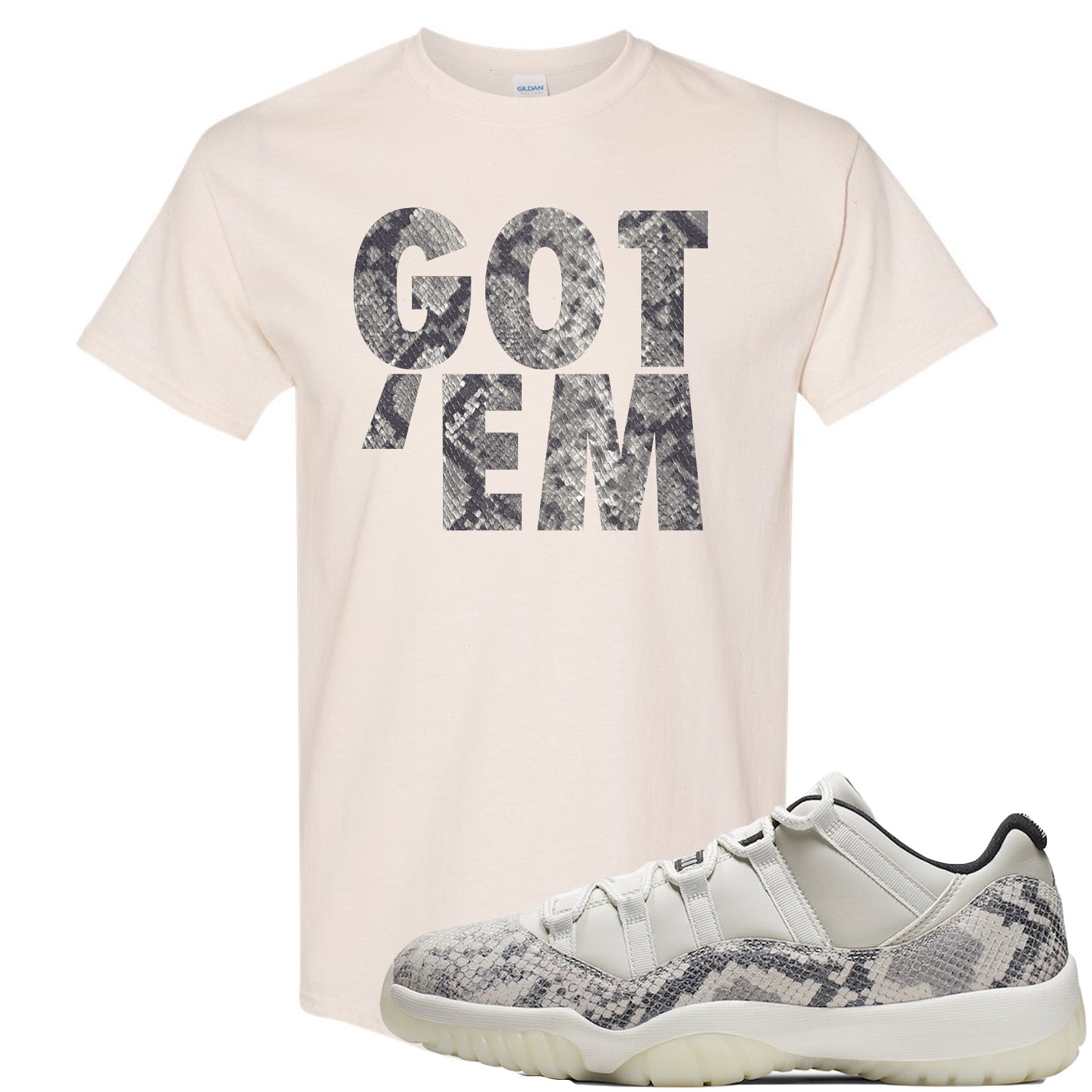 grey snakeskin 11s shirt