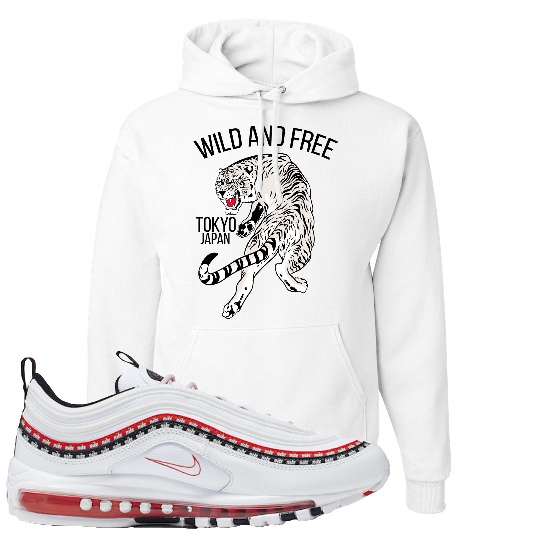 white nike air max hoodie