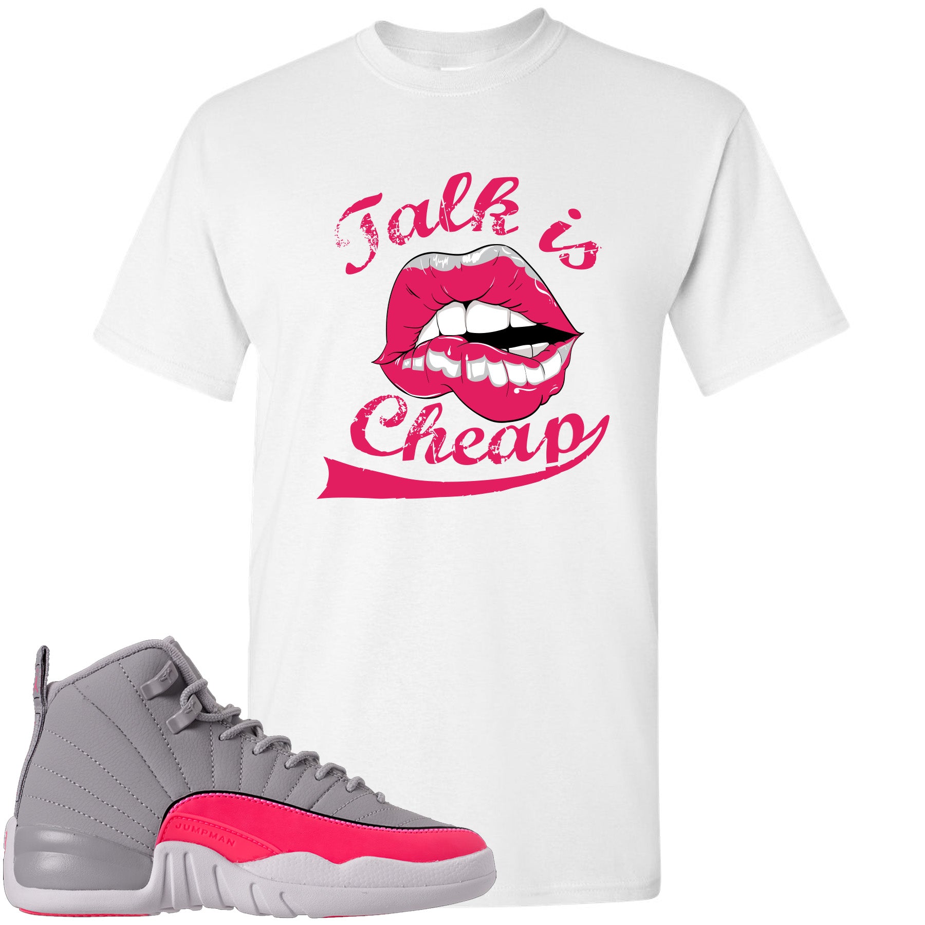 pink and grey jordan shirt