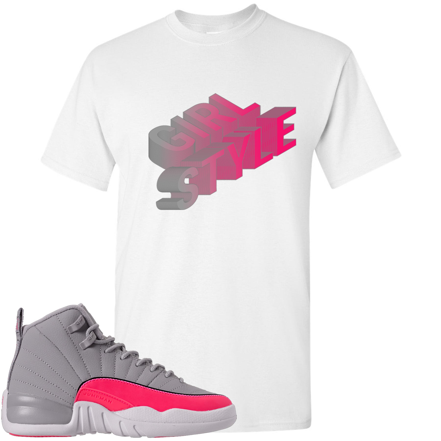 grey and white jordan 12 shirt