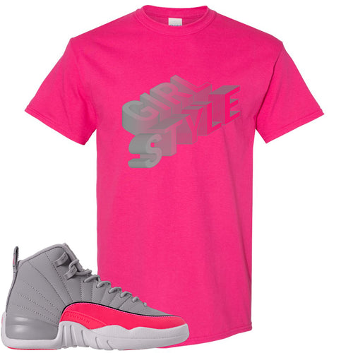 pink and gray jordan shirt