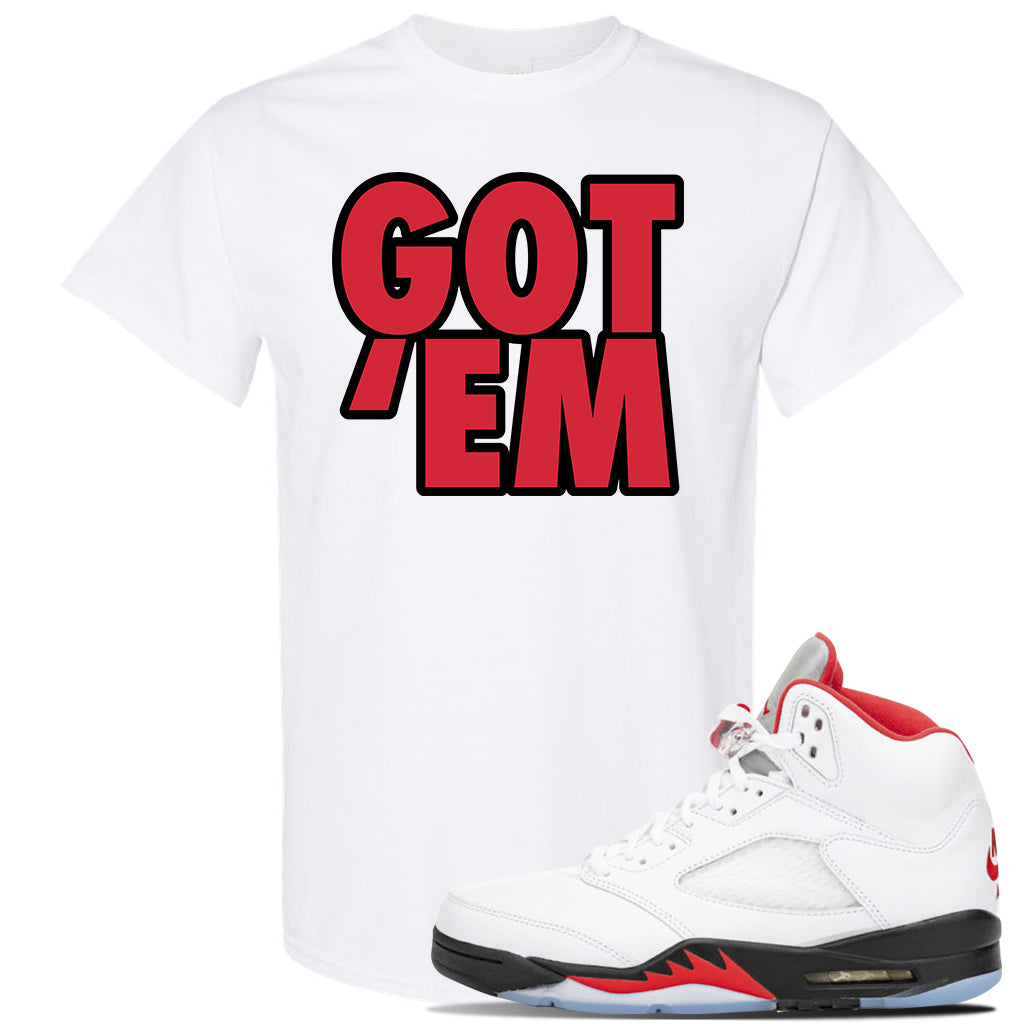 jordan 5 fire red clothing