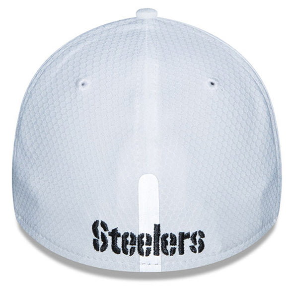 Pittsburgh Steelers 2018 Training Camp On Field 39THIRTY White Stretch Fit Cap