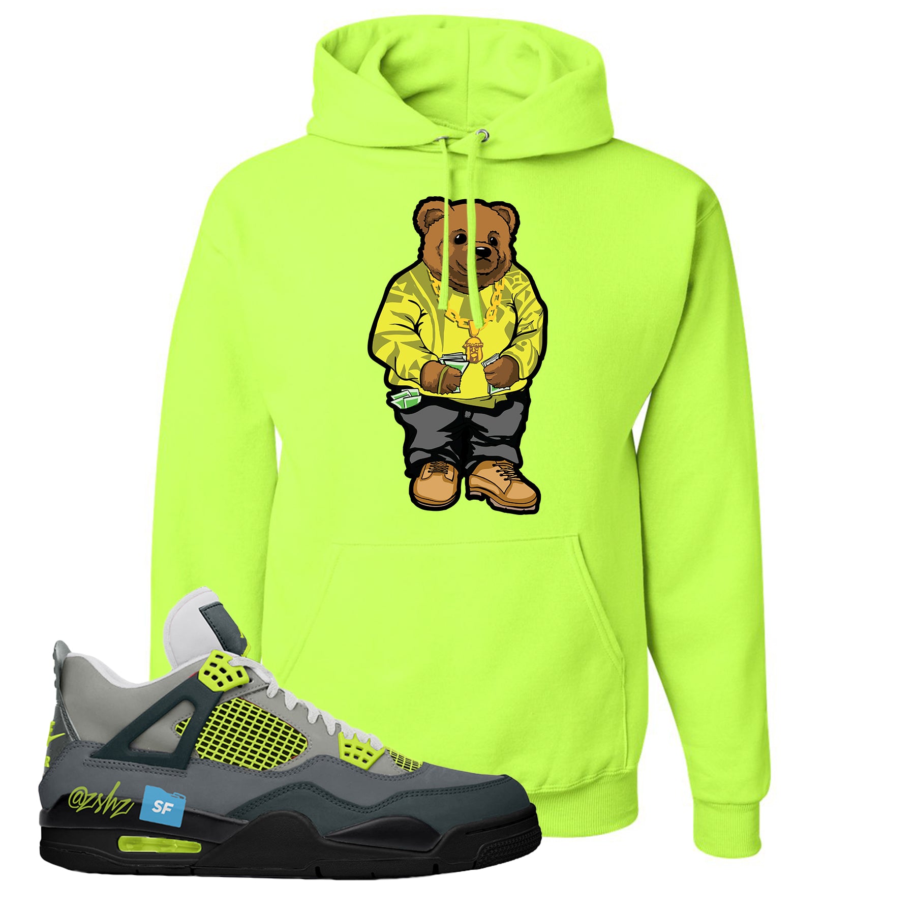 neon yellow hoodie nike