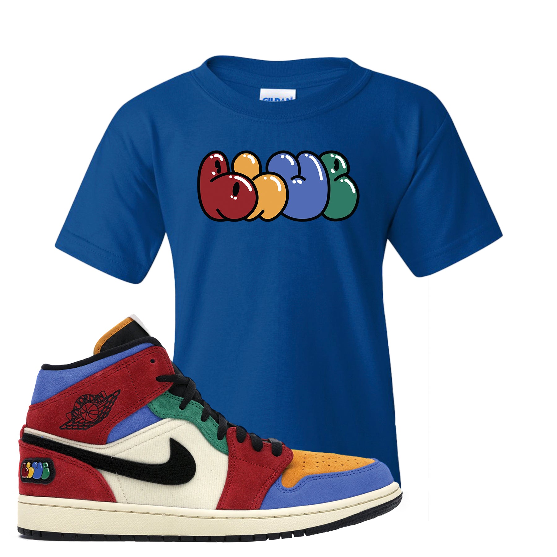 Jordan 1 X Blue The Great Kid S T Shirt Royal Blue Blue Cap Swag