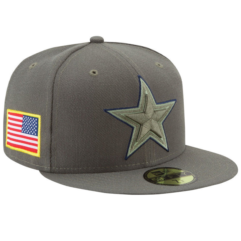 Dallas Cowboys 2017 On Field Salute to Service Fitted Cap Cap Swag