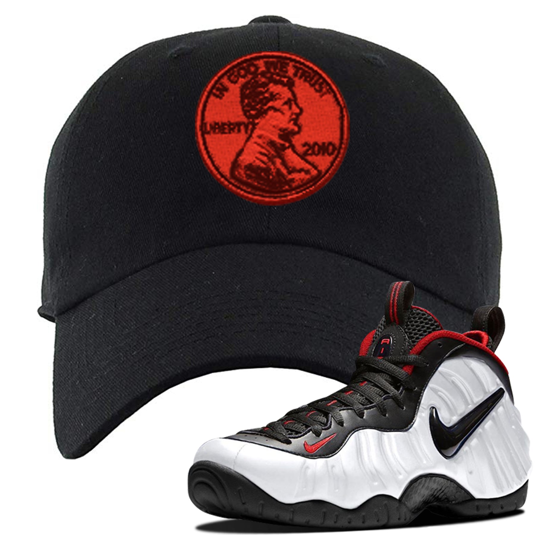 foamposite white black university red