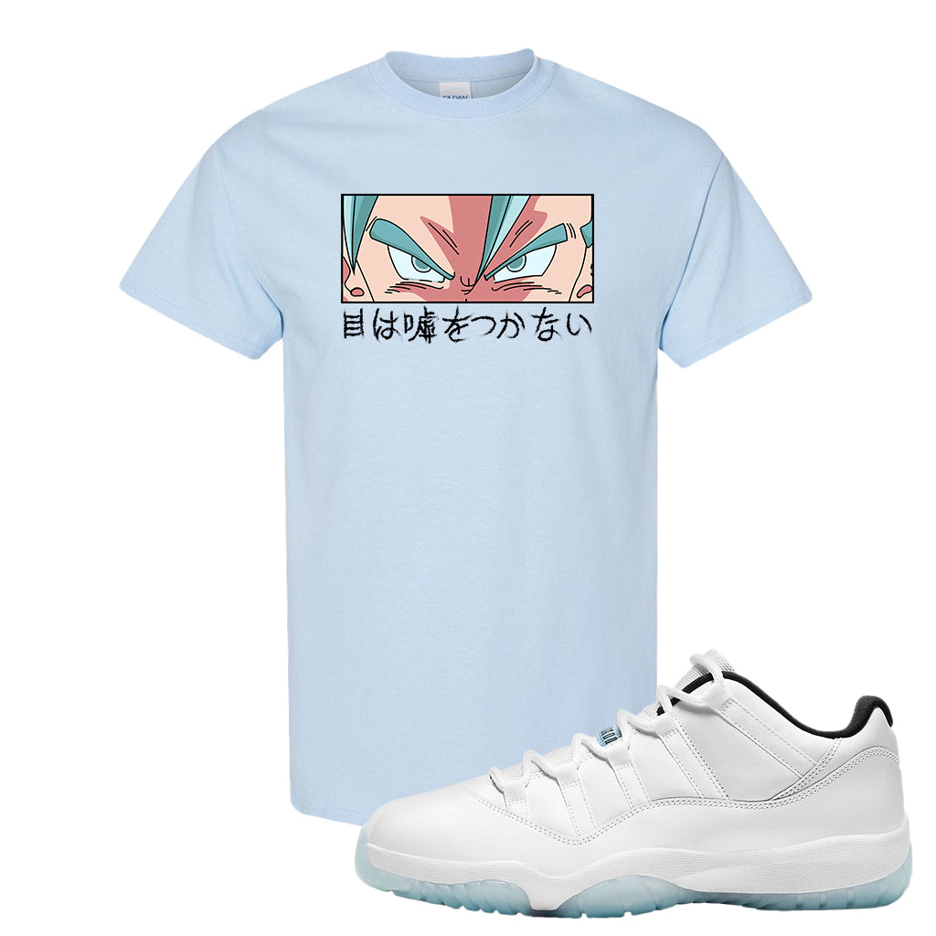 Air Jordan 11 Low Legend Blue T Shirt Eyes Don T Lie Light Blue Cap Swag