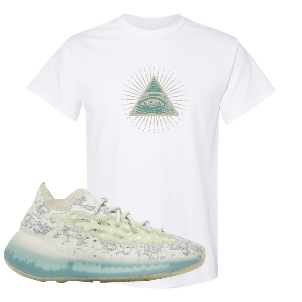 Yeezy 380 Alien Blue T Shirt All Seeing Eye White Cap Swag