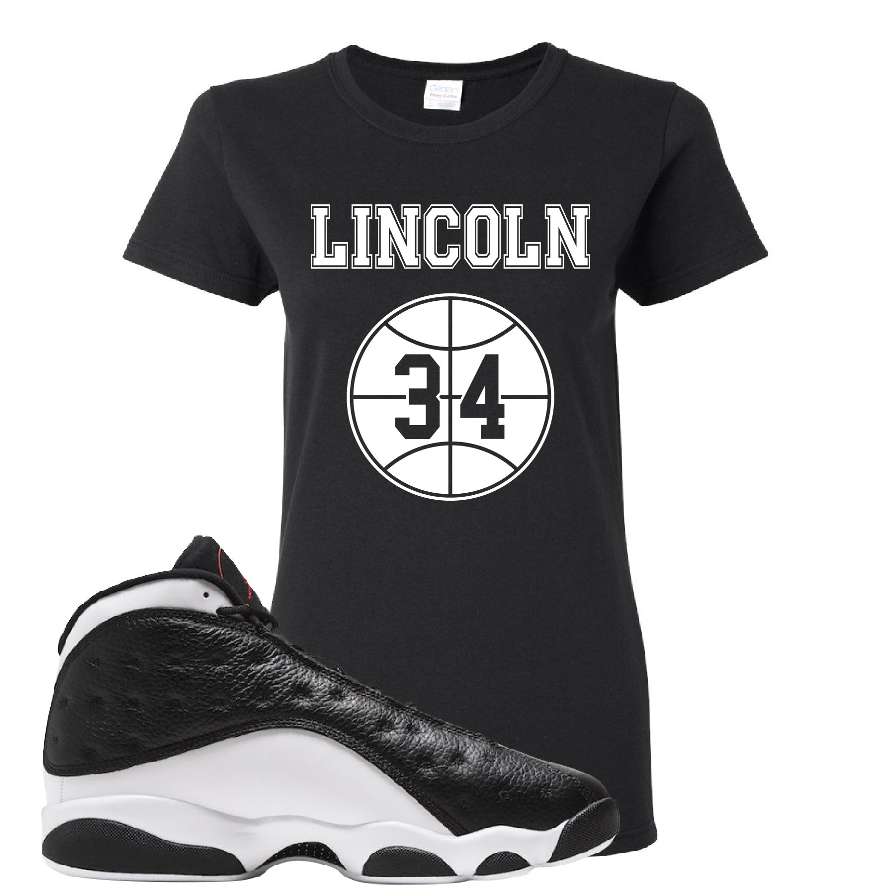 reverse he got game jordan 13 shirt