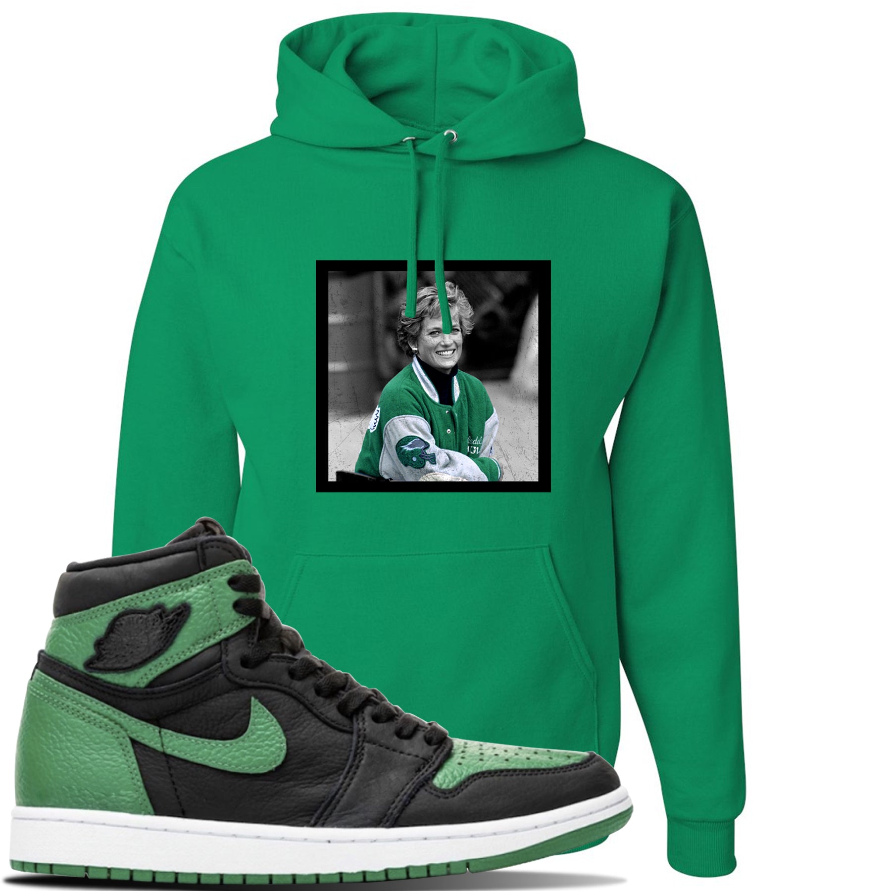 pine green jordan 1 hoodie